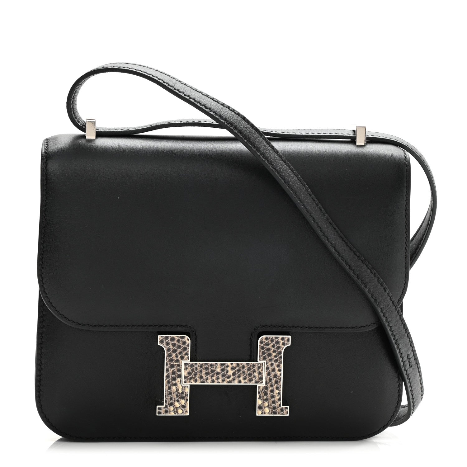 Hermes Veau Monsieur Lizard Constance 18 Black Ombre 1 of 13