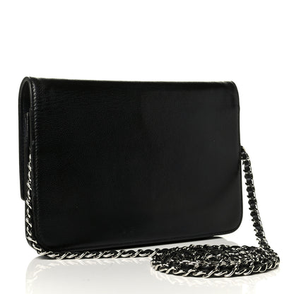 Chanel Caviar Sevruga Wallet On Chain WOC Black 2 of 7
