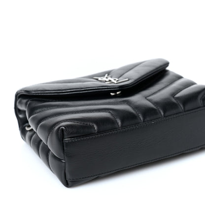 Saint Laurent Calfskin Y Quilted Monogram Toy Loulou Crossbody Bag Black 6 of 7