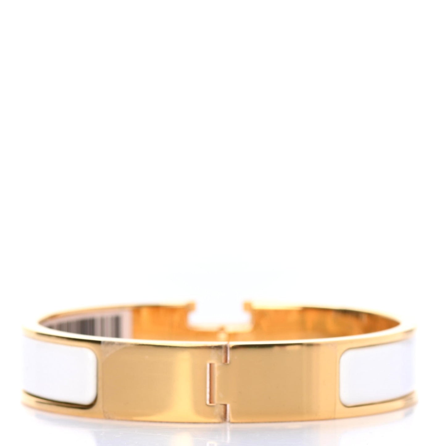Enamel Narrow Clic Clac H Bracelet PM White