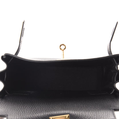 Hermes Taurillon Clemence Kelly Ado Backpack Black 5 of 10