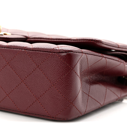 Chanel Caviar Quilted Medium Double Flap Burgundy 10 of 11