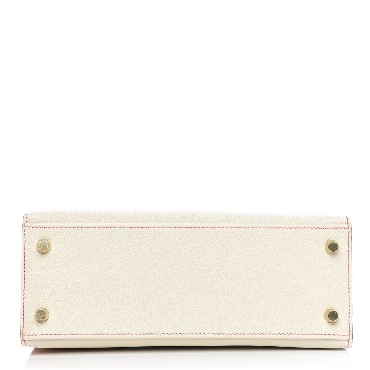 Epsom Bi-Color Horseshoe Kelly Sellier 25 Craie Rose Azalee