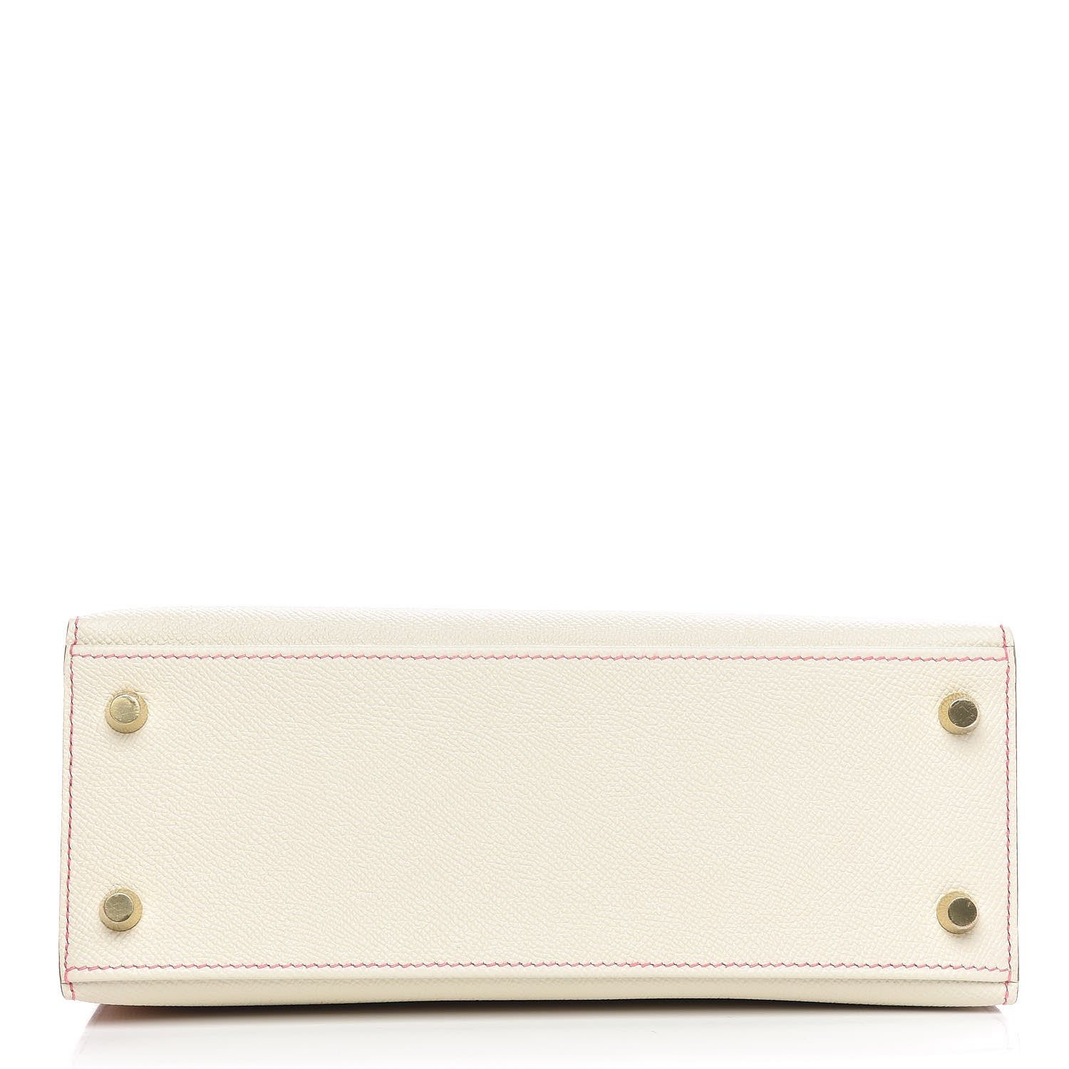 Hermes Epsom Bi-Color Horseshoe Kelly Sellier 25 Craie Rose Azalee 6 of 36