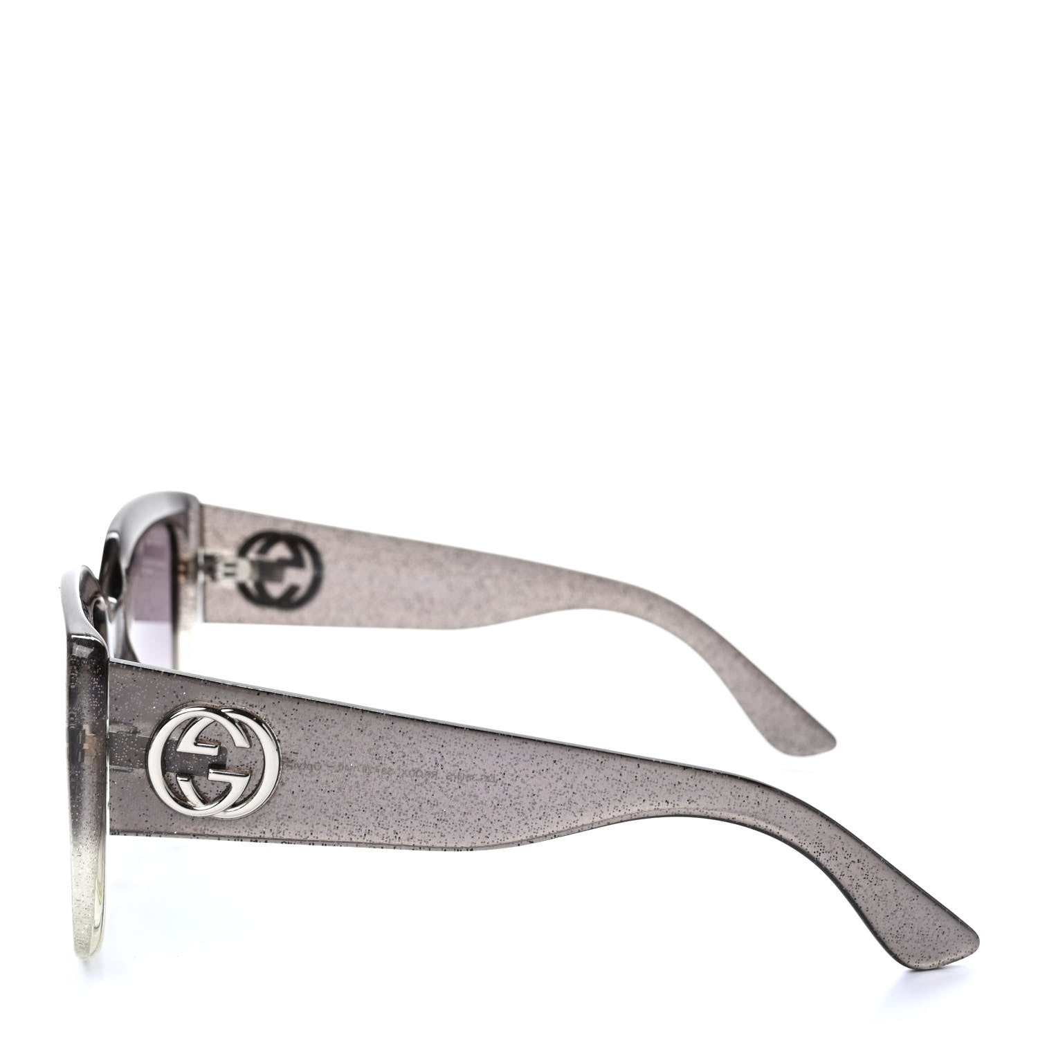 Gucci Glitter Square Optyl Sunglasses 3814/S Gray Silver 3 of 7