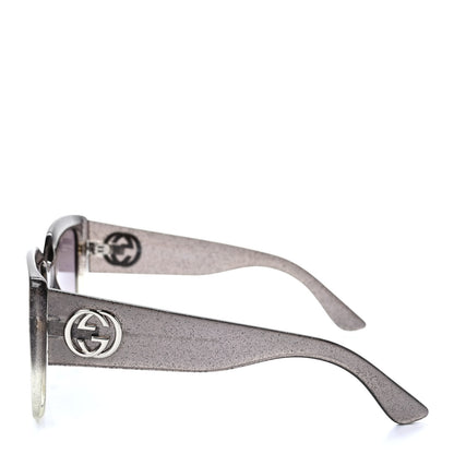 Gucci Glitter Square Optyl Sunglasses 3814/S Gray Silver 3 of 7