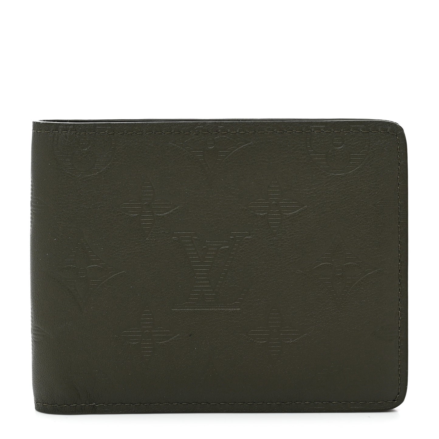 Calfskin Monogram Shadow Multiple Wallet Kaki