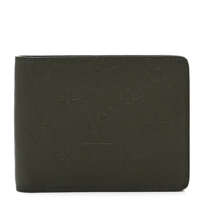 Louis Vuitton Calfskin Monogram Shadow Multiple Wallet Kaki 1 of 7