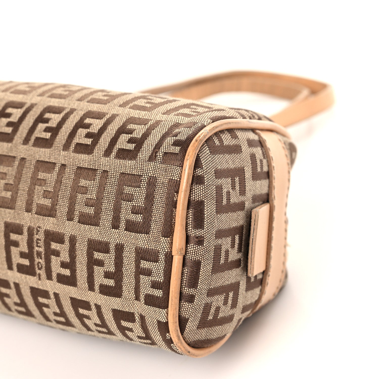 Fendi Zucchino Zip Top Tote Beige 7 of 8