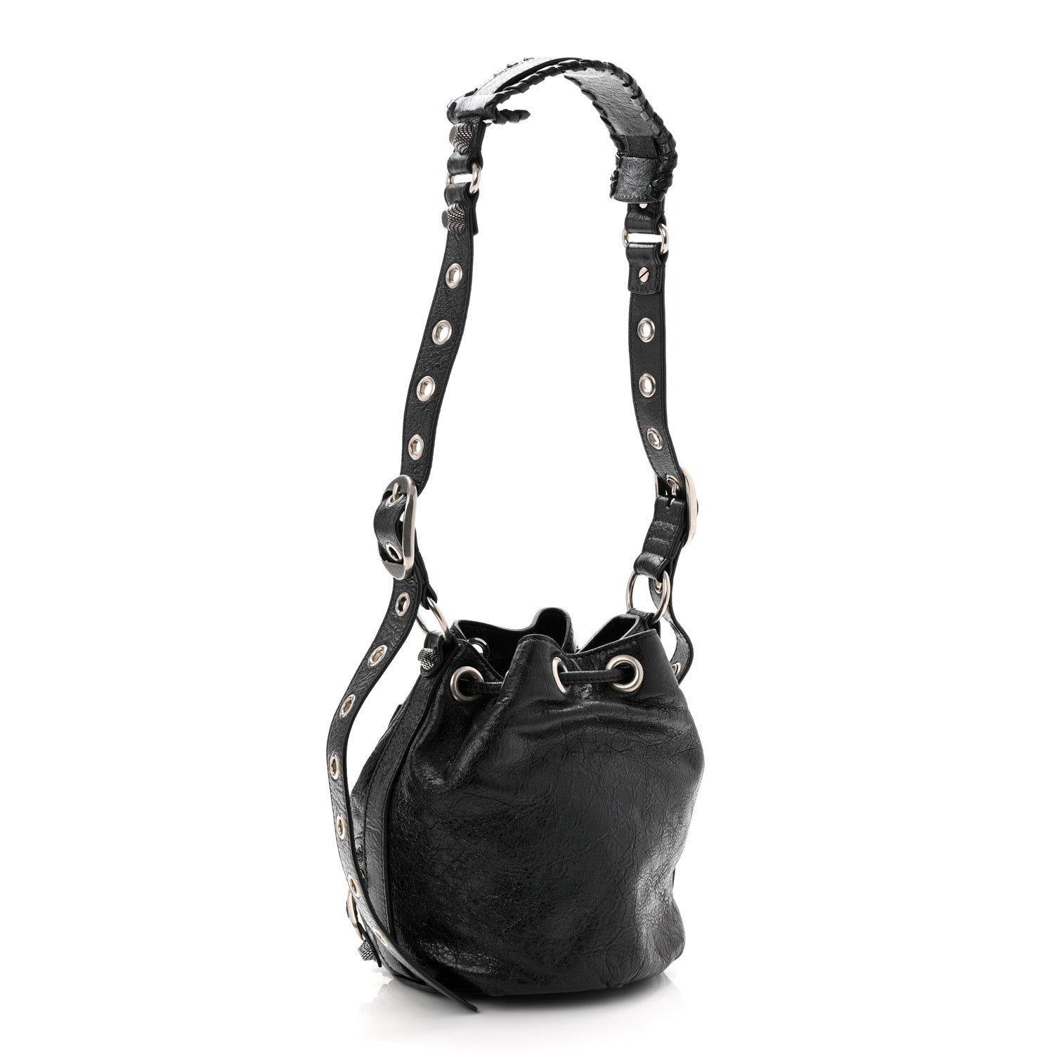 Balenciaga Agneau Arena Le Cagole Bucket Bag XS Black 3 of 10