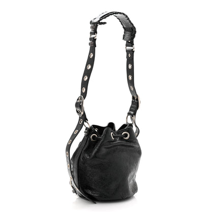 Balenciaga Agneau Arena Le Cagole Bucket Bag XS Black 3 of 10