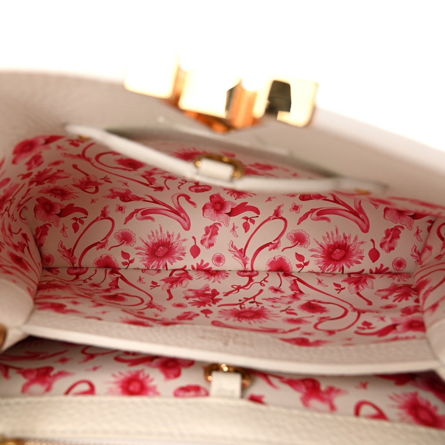 Louis Vuitton Taurillon Lambskin Calfskin Capucines BB Snow White 5 of 10