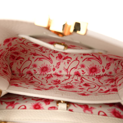 Louis Vuitton Taurillon Lambskin Calfskin Capucines BB Snow White 5 of 10