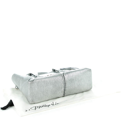3.1 Phillip Lim 3.1 Textured Calfskin Medium Pashli Satchel Silver 4 of 7