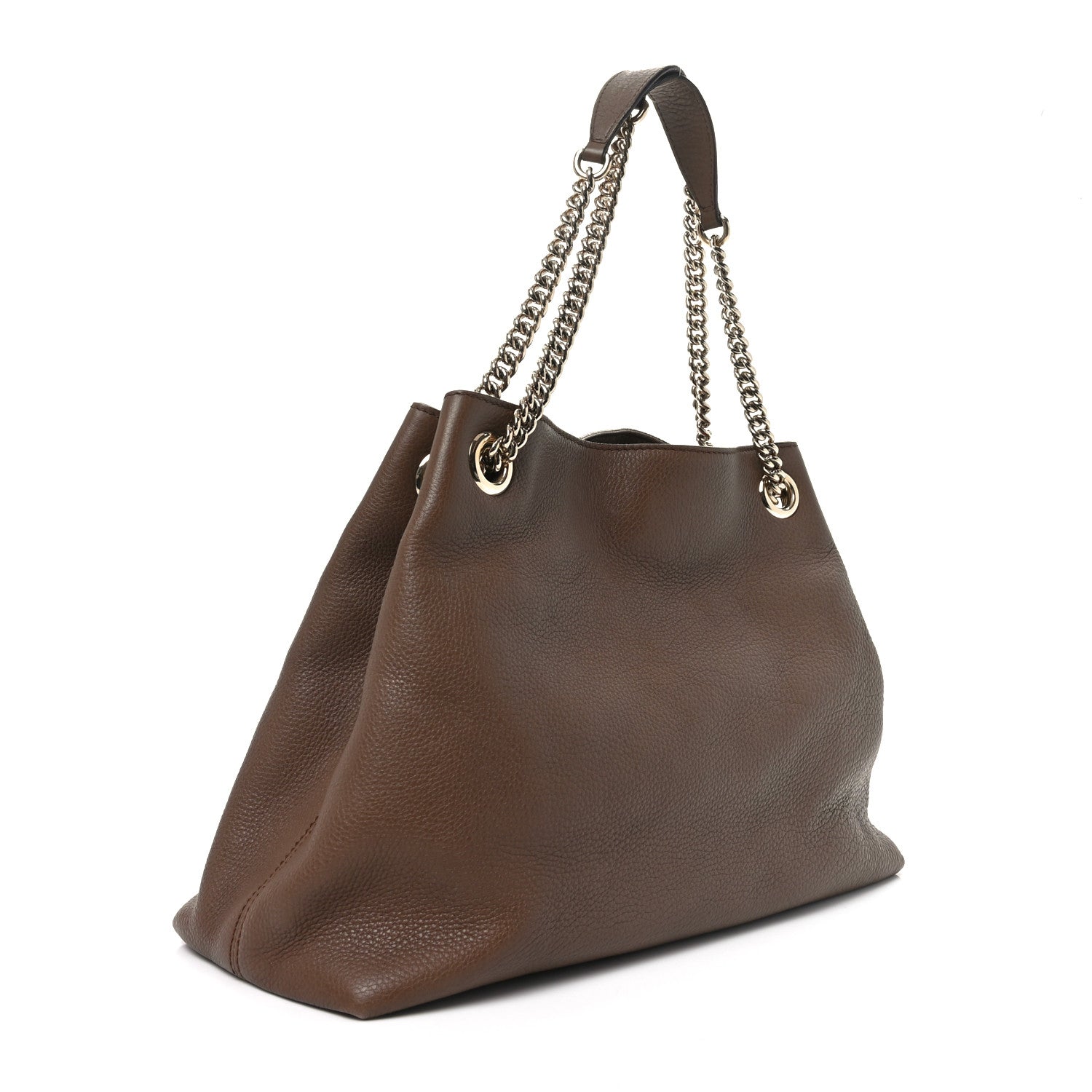 Gucci Pebbled Calfskin Medium Soho Chain Shoulder Bag Maple Brown 2 of 10
