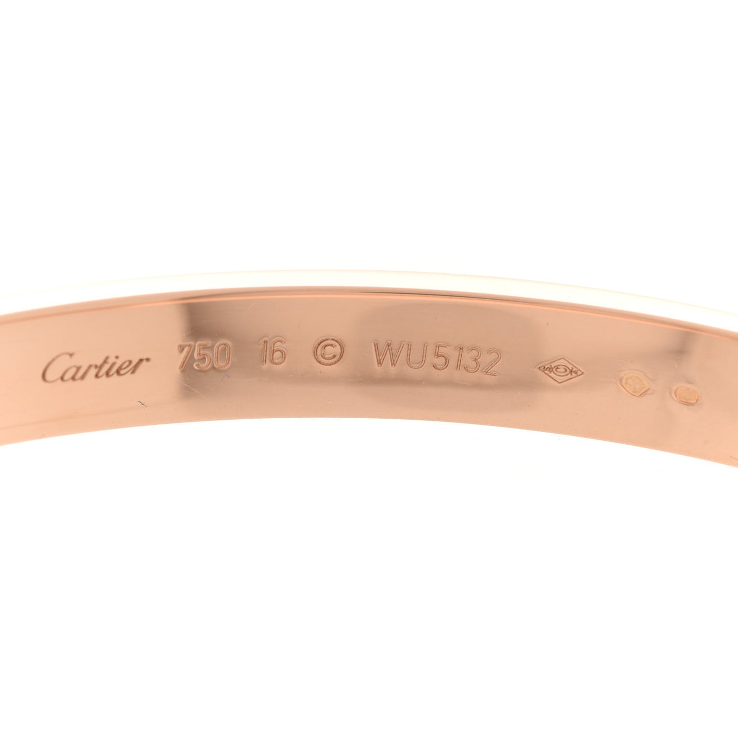 18K Pink Gold LOVE Bracelet 16