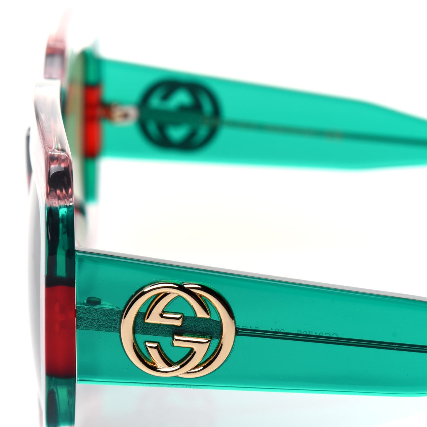 Square Web Frame GG0178S Sunglasses Green Red