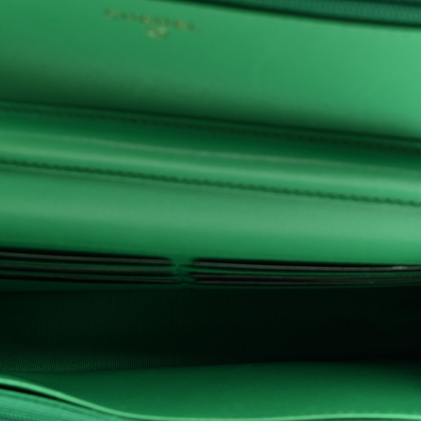 Lambskin Quilted Wallet On Chain WOC Green