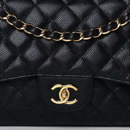 Chanel Caviar Quilted Jumbo Double Flap Black 10 of 10