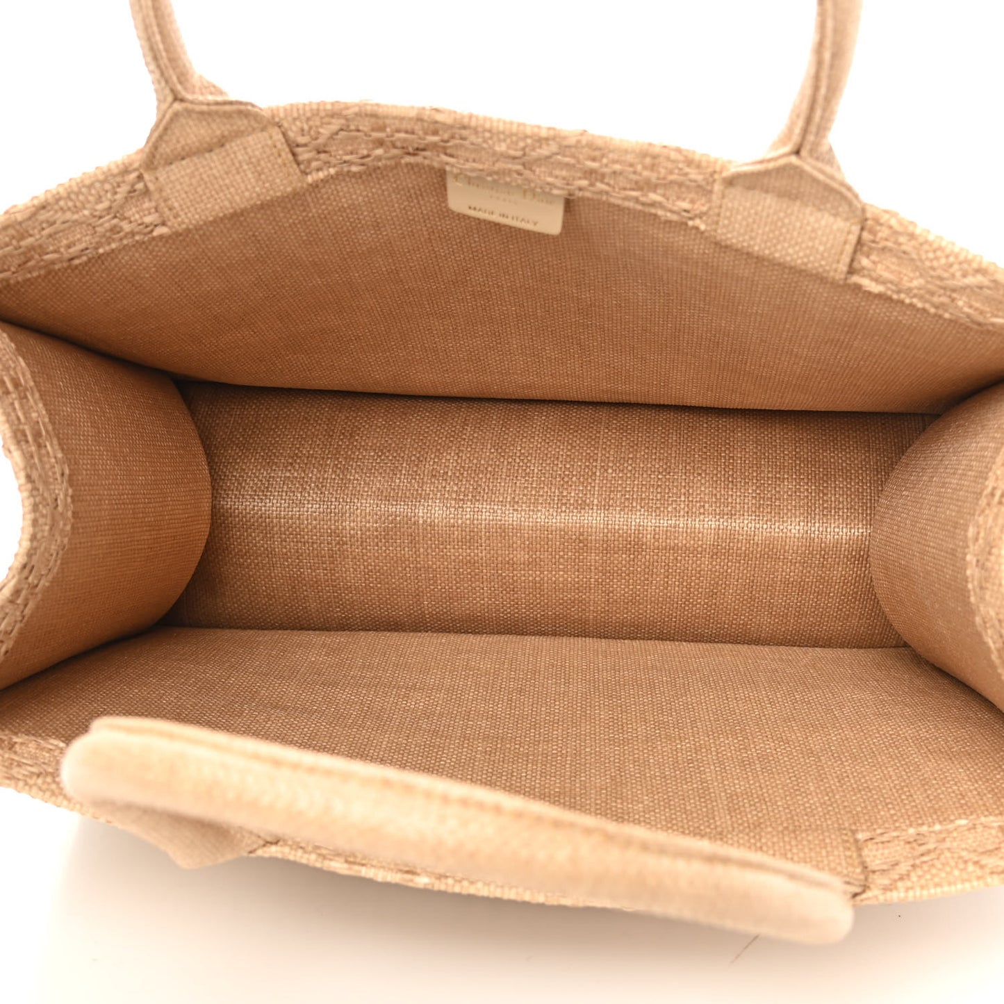 Raffia Cannage Medium Book Tote Natural