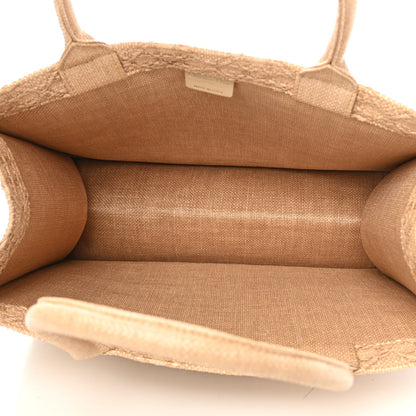 Christian Dior Raffia Cannage Medium Book Tote Natural 5 of 10