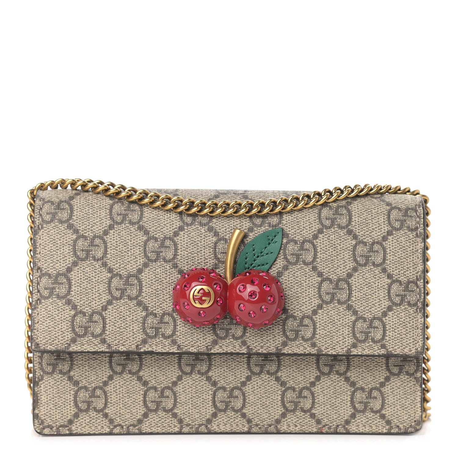 Gucci GG Supreme Monogram Mini Cherry Chain Bag 1 of 7