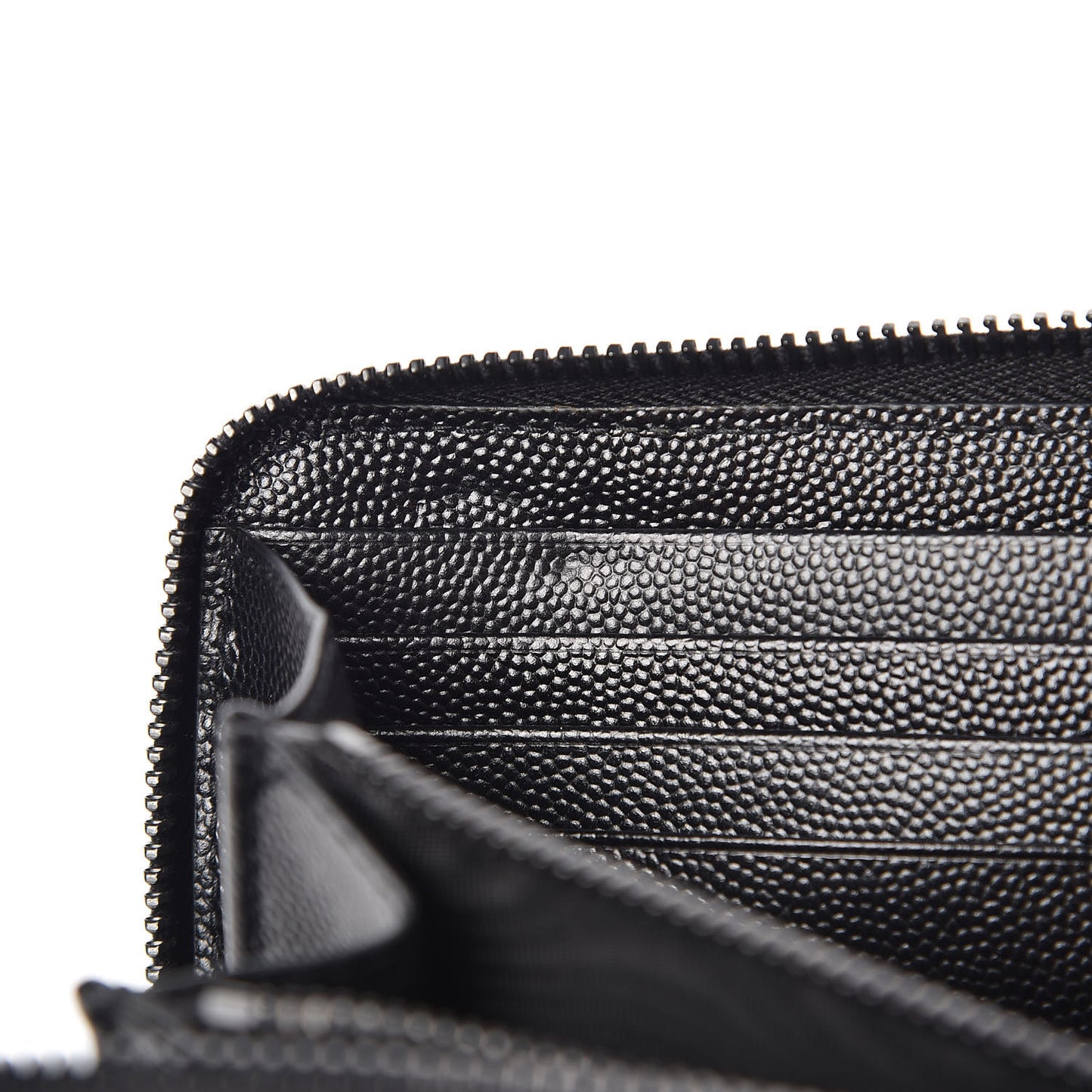 Grain De Poudre Matelasse Chevron Monogram Zip Around Wallet Black Dove White