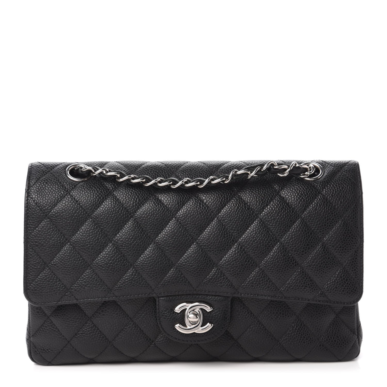 Chanel Caviar Quilted Medium Double Flap Black 1 of 10