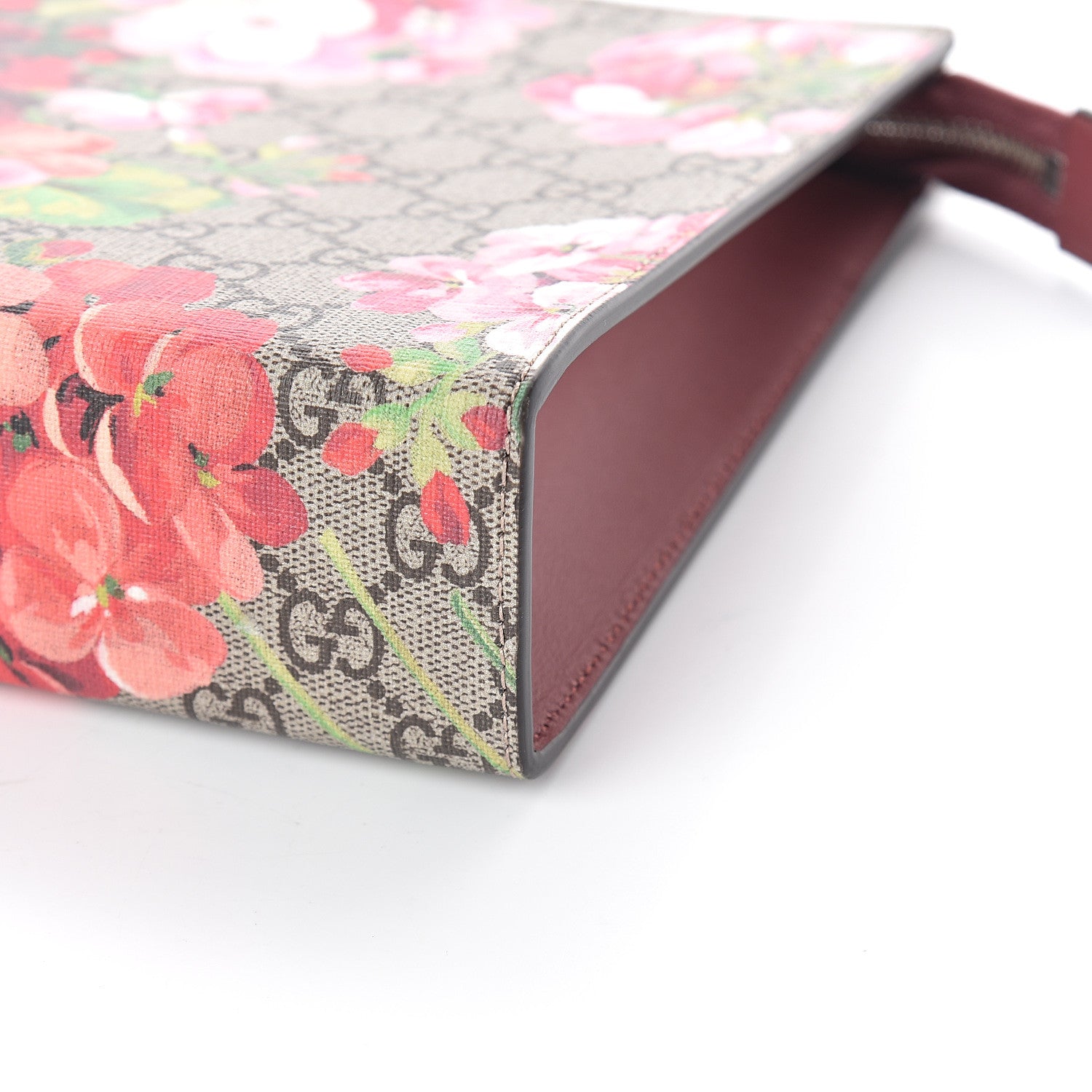 Gucci GG Supreme Monogram Blooms Large Cosmetic Case Beige Multicolor Dry Rose 7 of 7