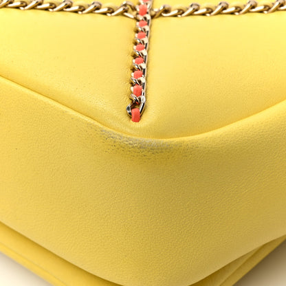 Chanel Lambskin Small Entwined Chain Flap Yellow Multicolor 20 of 21