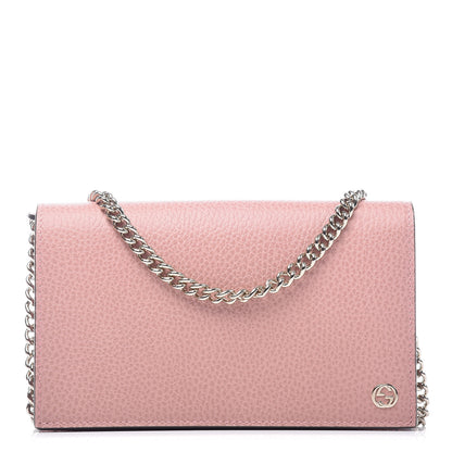 Gucci Dollar Calfskin Medium Betty Chain Wallet Soft Pink 1 of 9