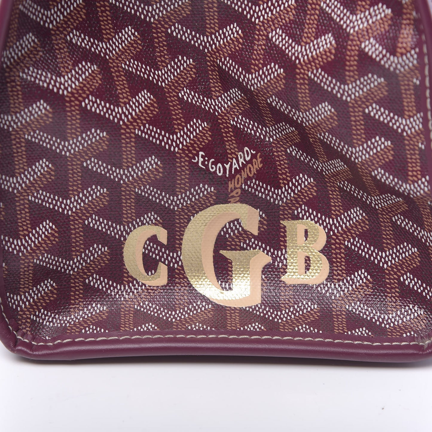 Goyardine Marquises Tote Burgundy