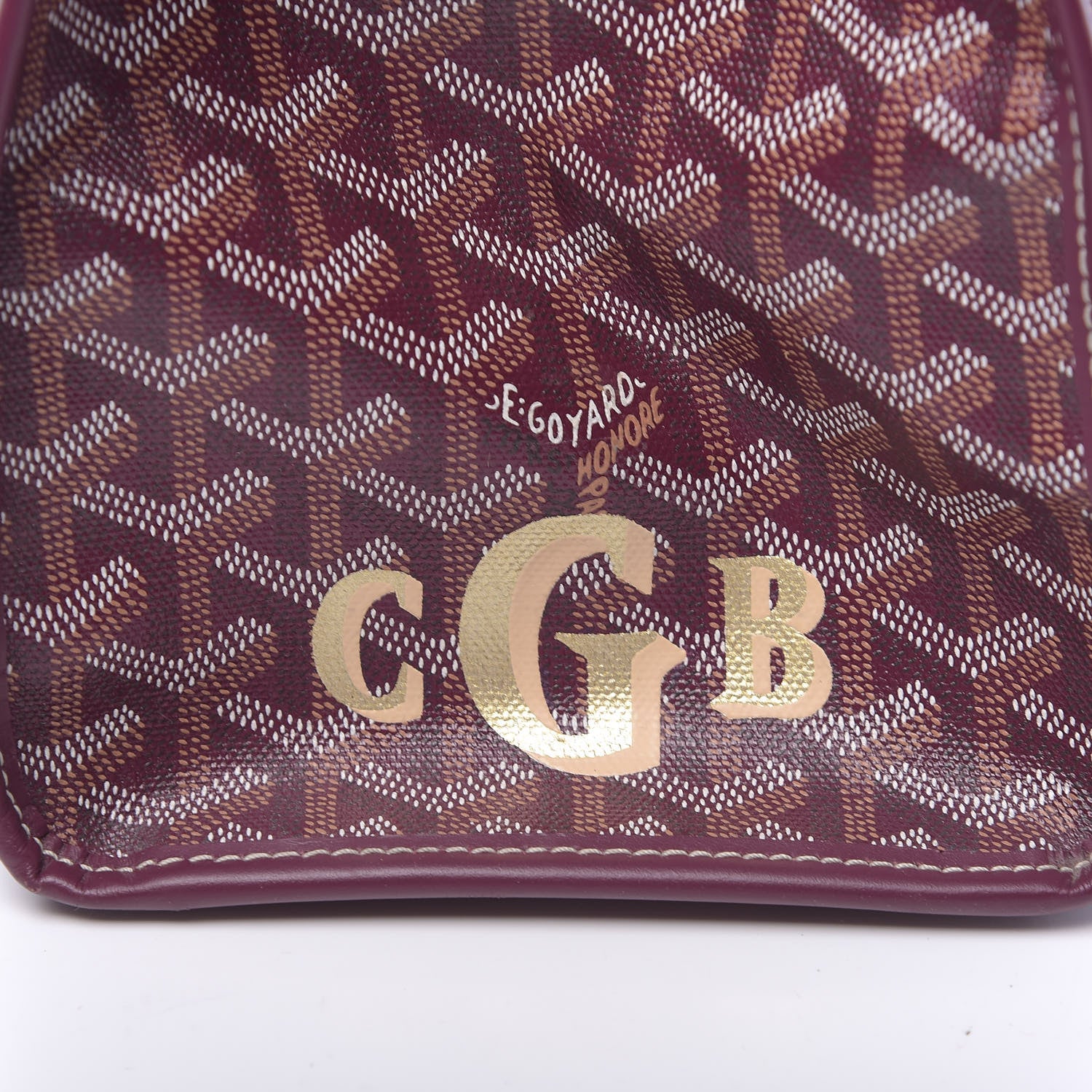 Goyard Goyardine Marquises Tote Burgundy 11 of 11