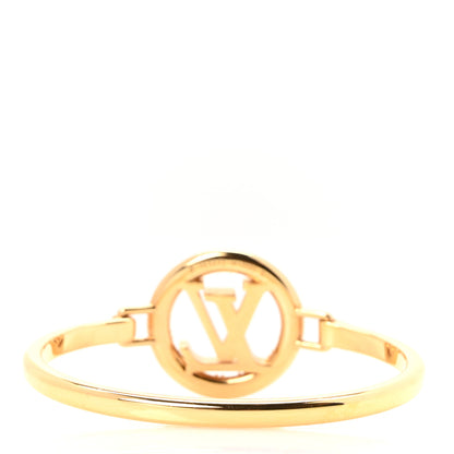 Louis Vuitton Metal Crystal Louise By Night Tresor Bracelet S Gold 3 of 5