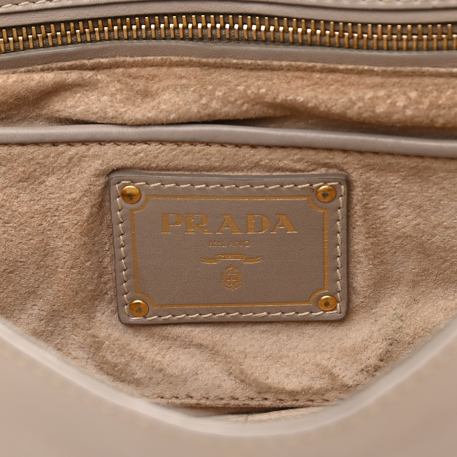 Prada City Calfskin Foldover Pushlock Top Handle Satchel Argilla 5 of 12