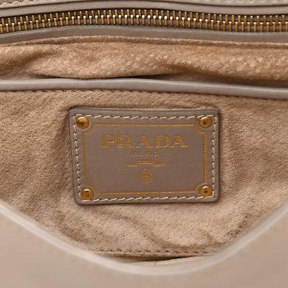 Prada City Calfskin Foldover Pushlock Top Handle Satchel Argilla 5 of 12
