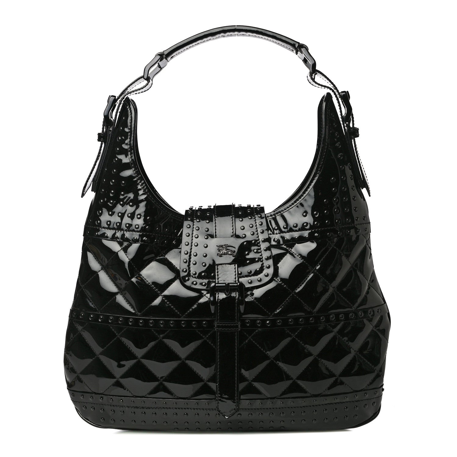Burberry Patent Quilted Brook Hobo Black 1 of 10