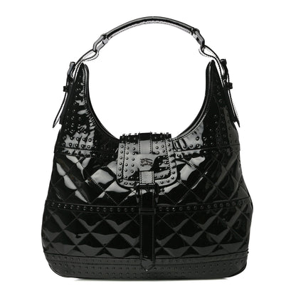 Burberry Patent Quilted Brook Hobo Black 1 of 10