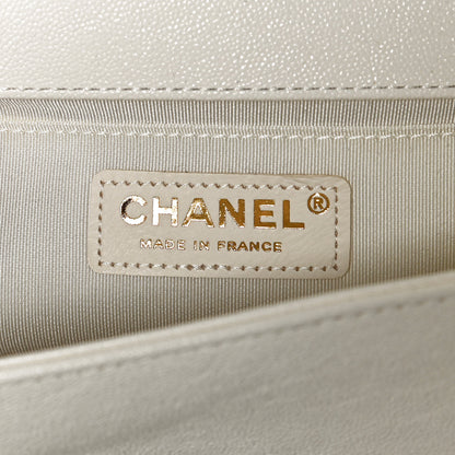 Chanel Caviar Quilted Medium Boy Flap White 5 of 10