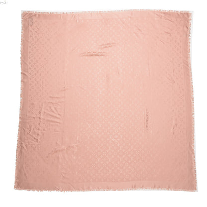 Louis Vuitton Silk Wool Monogram Shawl Natural 2 of 11