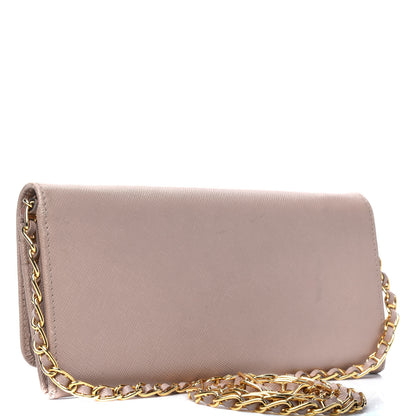 Prada Saffiano Metal Oro Chain Wallet Cammeo 2 of 16