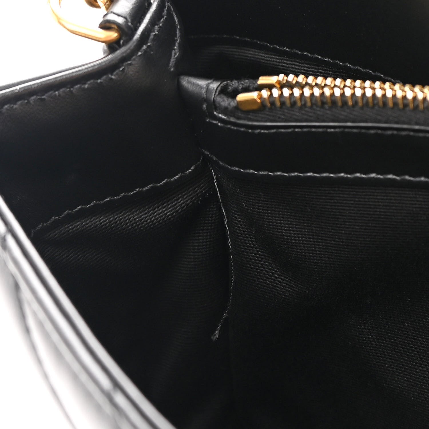 Saint Laurent Calfskin Y Quilted Monogram Small Loulou Chain Satchel Black 12 of 13