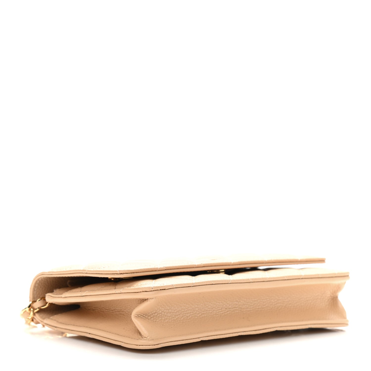 Chanel Caviar Quilted Wallet On Chain WOC Beige 4 of 10