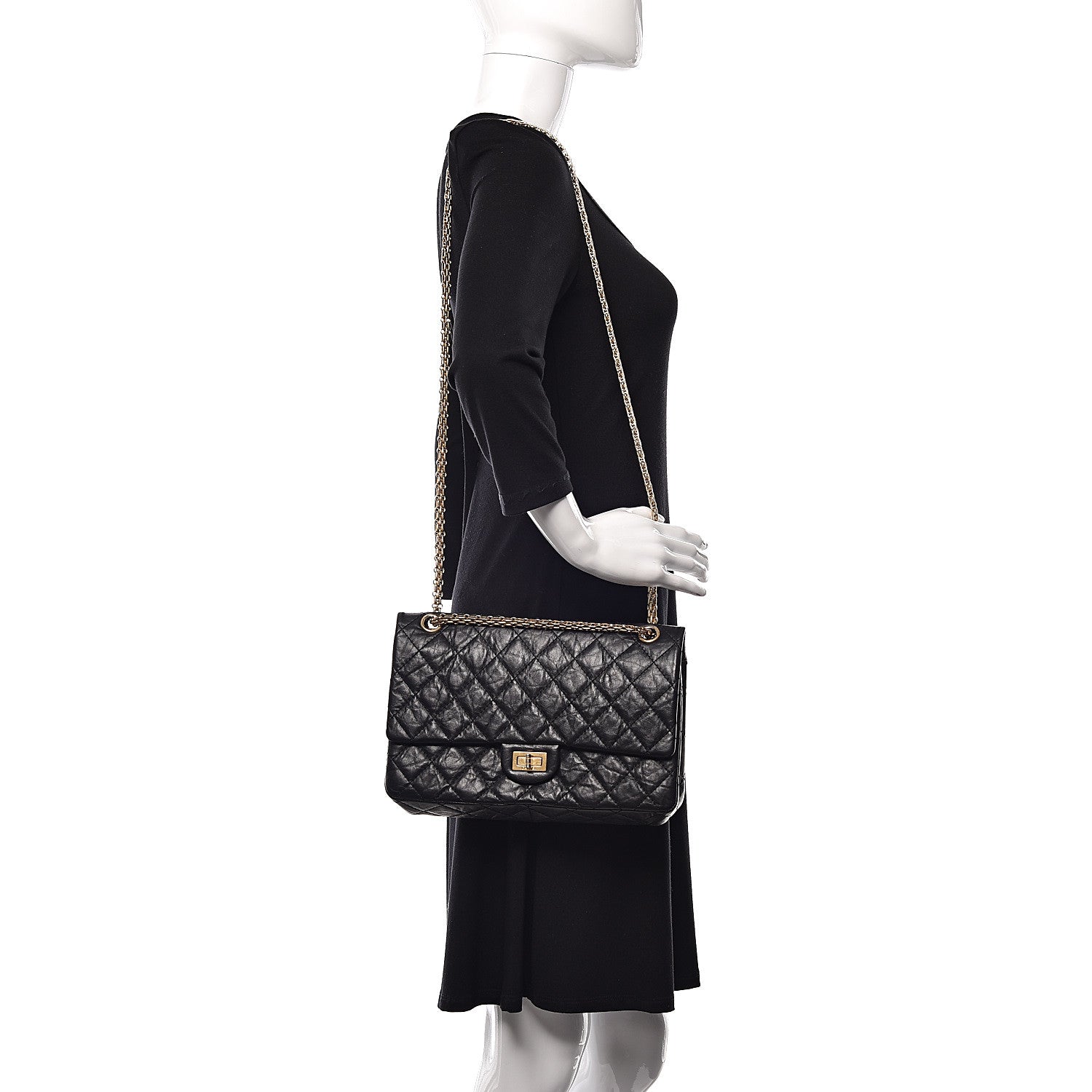Chanel Aged Calfskin Quilted 2.55 Reissue 226 Flap Black 2 of 10