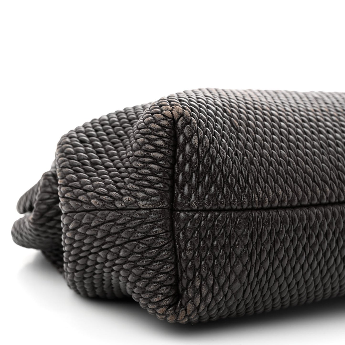 Lambskin Knit Medium The Point Triangle Bag Fondant