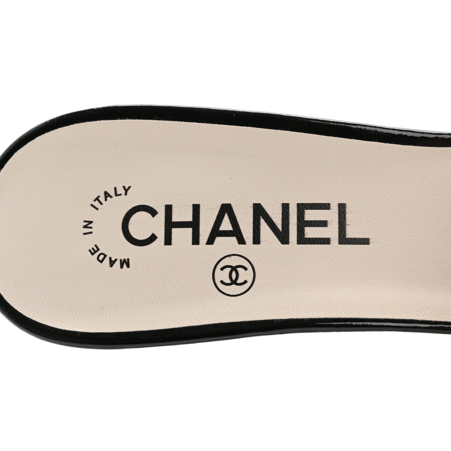Chanel Patent Lambskin Pearl Mules 40.5 Black 6 of 13