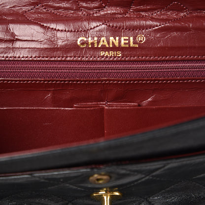 Chanel Lambskin Quilted Medium Double Flap Black 11 of 16