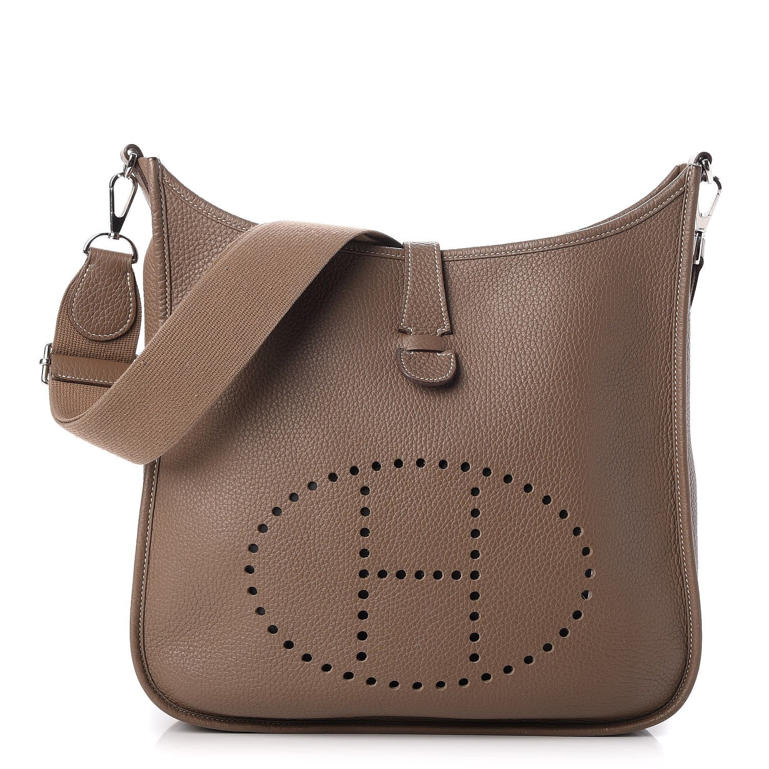 Hermes Taurillon Clemence Evelyne III GM Etoupe 1 of 8