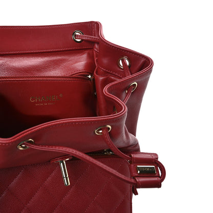 Chanel Caviar Quilted Business Affinity Backpack Red 6 of 10