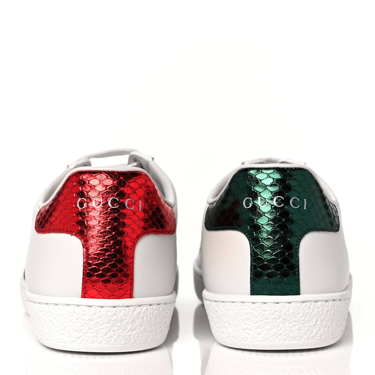 Calfskin Ayers Bee Embroidered Womens Ace Sneakers 36 White Green